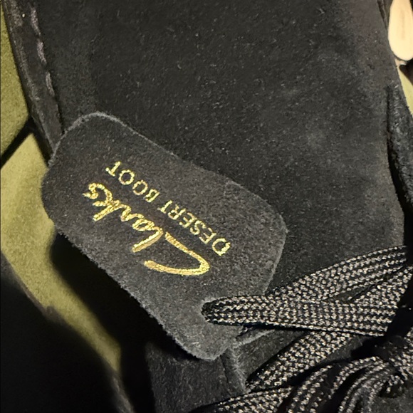 New Clarks Desert Boot / Bootie Men’s Black Suede Shoes size 11.5 - Picture 11 of 12